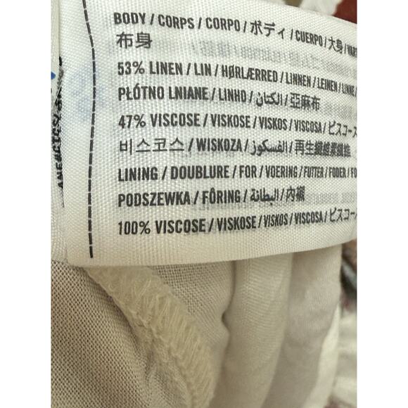 Abercrombie & Fitch Floral Button Front Slit Maxi Dress Sz M Petite Linen Blend - Picture 7 of 9